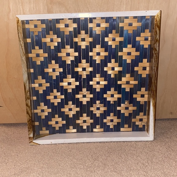 Bamboo wood square tray - Picture 2 of 7
